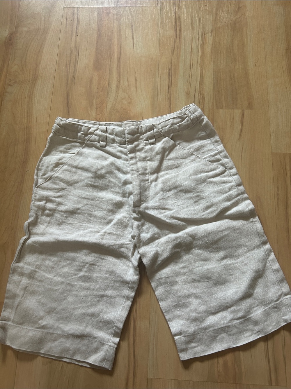 Jacadi Cream Linen-Blend Kids Shorts